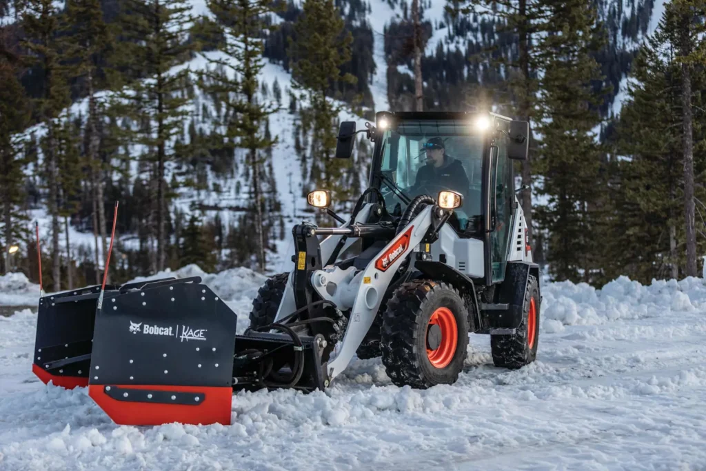 Snow clearing Tractor clearing snow